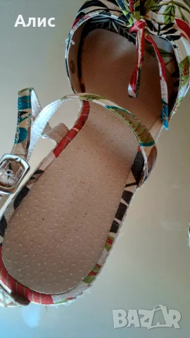 Летни обувки кожа и сатен, снимка 3 - Дамски ежедневни обувки - 50711534