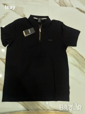 Мъжка тениска БОСС в черен цвят , снимка 7 - Тениски - 53839024
