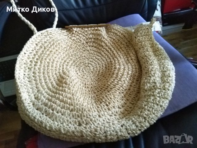 Answear Lab маркова женска чанта от прежда Raffia 42х36х11см нова, снимка 9 - Чанти - 46810347