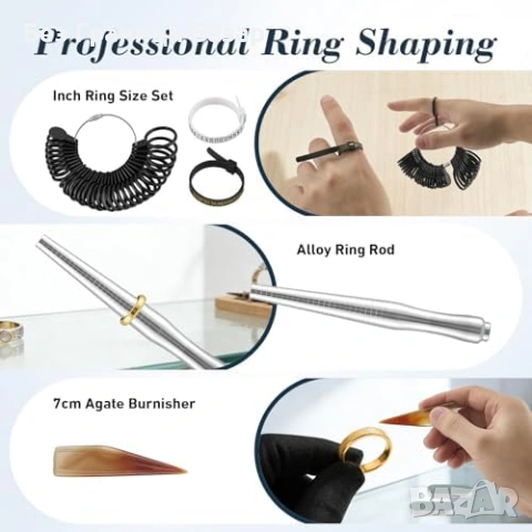 Нов Комплект за огъване на пръстени и бижута 18 части с 16 матрици, снимка 5 - Други стоки за дома - 54207931