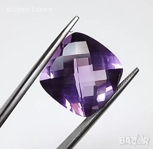 Великолепен лъскав аметист - 13кт.! Нов!, снимка 2 - Други - 49652384