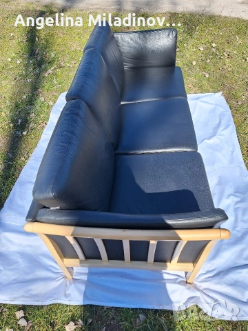 Диван тройка естествена кожа , снимка 8 - Дивани и мека мебел - 53807859