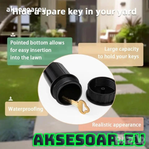 3 бр. Скривател за ключове за градина реалистичен подземен сейф тип поливна система здрава пластмаса, снимка 10 - Напояване - 53874036