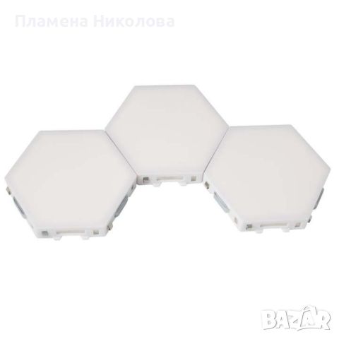 Комплект от 3 броя Модулен TOUCH LED панел тип „Honeycomb", снимка 2 - Лед осветление - 46661711