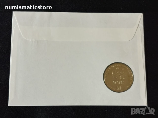 Сейнт Винсент и Гренадини 1986 - Гулдова амазона , папагал - 30 години WWF медал – Numisbrief, снимка 3 - Нумизматика и бонистика - 51387907