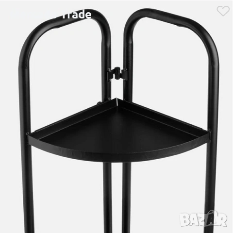 Декоративен ъглов цветарник Mercado Trade, Метал, Черен, снимка 3 - Декорация за дома - 54111607