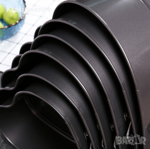 Комплект от 6бр метални форми сърце за торта, снимка 3 - Други - 54106423