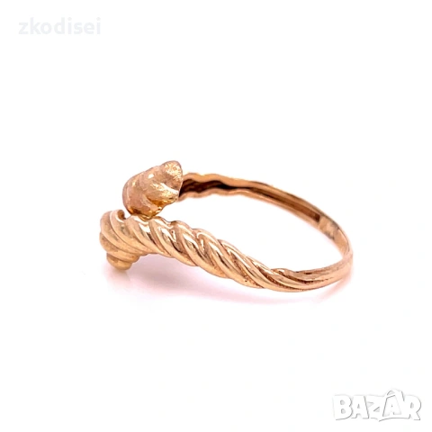 Златен дамски пръстен 1,45гр. размер:63 14кр. проба:585 модел:37104-5, снимка 2 - Пръстени - 54068416