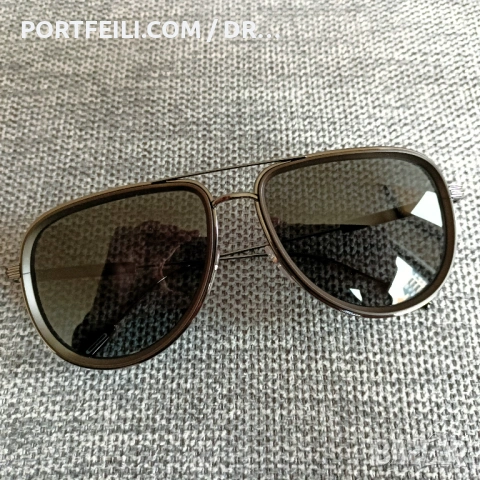 Мъжки слънчеви очила на Ermenegildo Zegna, made in Italy, черен авиатор