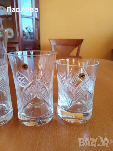 Кристални чаши серия,, Зорница", снимка 4 - Чаши - 48062168