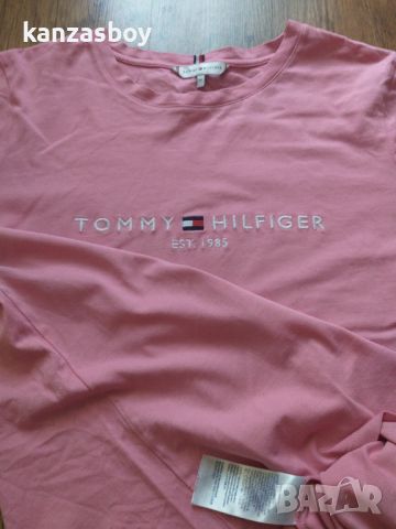 Tommy Hilfiger Essential Crew Neck Logo - страхотна дамска тениска М, снимка 4 - Тениски - 46125955