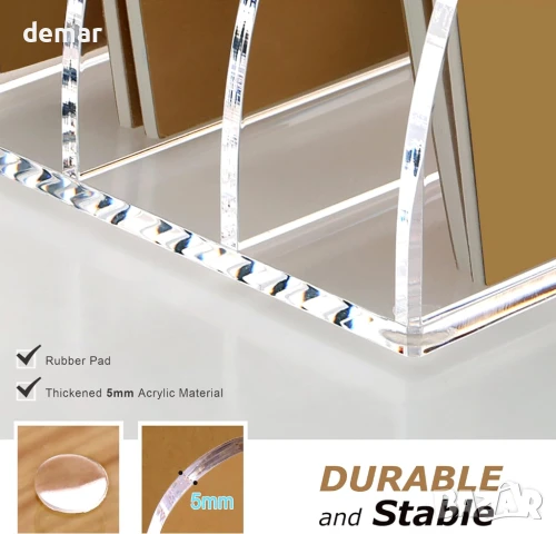 Акрилен органайзер за документи SANRUI, 4 вертикални отделения, снимка 5 - Други стоки за дома - 50445862