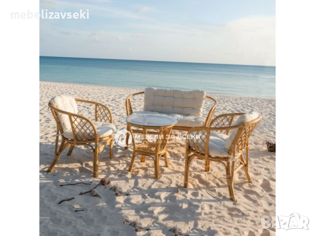 Нов! Ратанов комплект Бахама, снимка 7 - Градински мебели, декорация  - 53807158