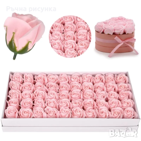 Декоративни рози и карамфили от пластичен сапун, снимка 8 - Декорация за дома - 49888646