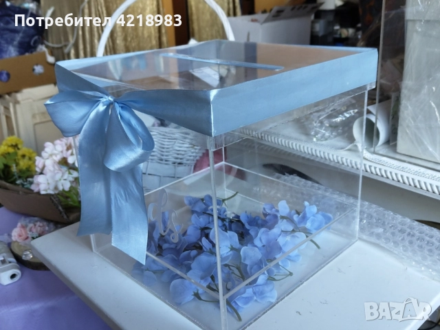 Плексигласова кутия за пари, снимка 3 - Декорация - 51735435