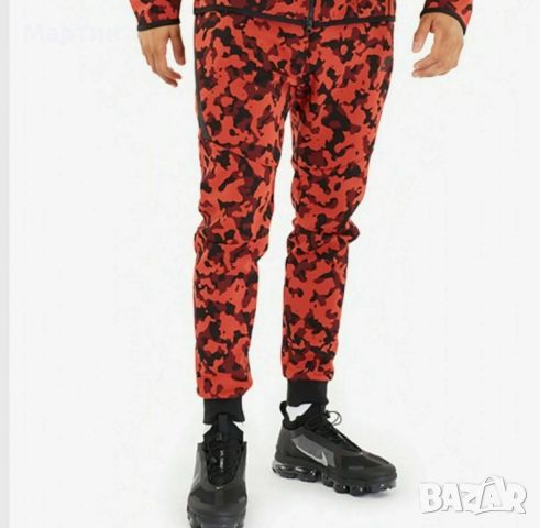 Мъжки комплект Nike Tech Fleece Red Camo - размер XL, снимка 6 - Спортни дрехи, екипи - 45880461