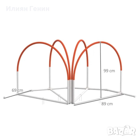 Комплект за аджилити PawHut за кучета, 4 части, снимка 6 - За кучета - 51970707