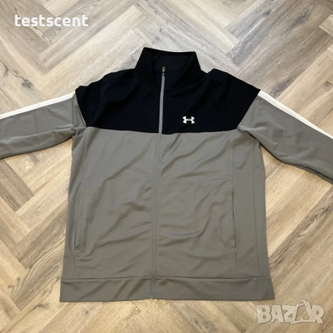 Мъжко горнище Under Armour UA Poly Track Top XL черно и сиво X-large Under Armour