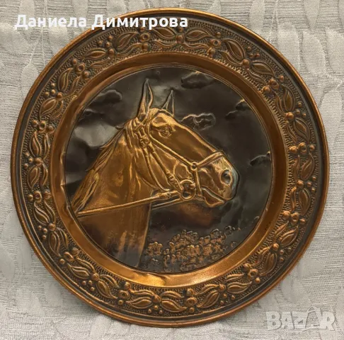 Медна чиния, кон