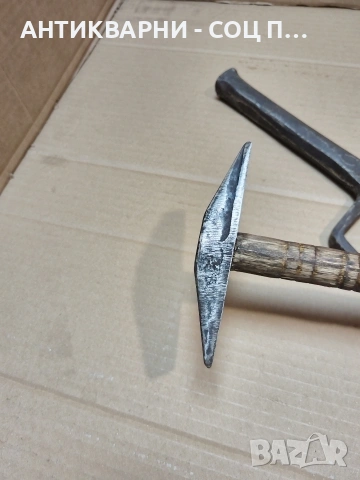 Комплект Стари Ковани Чук С Наковалня За Клепане На Коси 1кг. НОМЕР 1496., снимка 5 - Антикварни и старинни предмети - 53940522