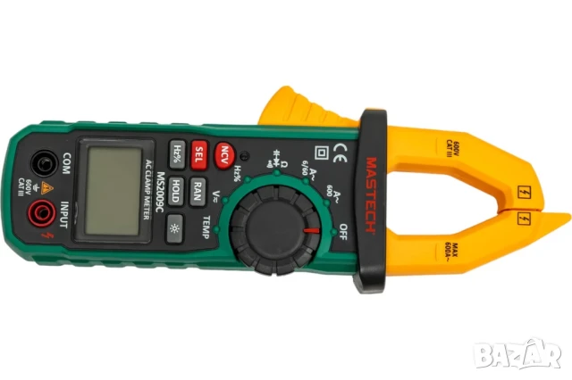 Амперклещи Mastech MS2009C, VAC, VDC, AAC, OHM, F, Hz, °C, NCV, снимка 3 - Клещи - 50652497