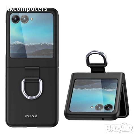 Твърд защитен калъф с ринг държач за Motorola Razr 40 Ultra 5G, снимка 3 - Калъфи, кейсове - 53187865
