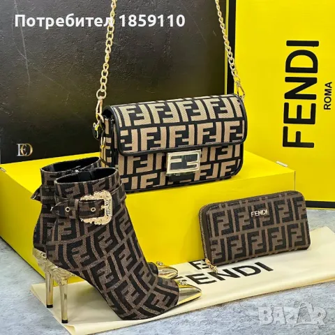 Дамски Кожени Боти : 36-41: FENDI , снимка 3 - Дамски боти - 47098109