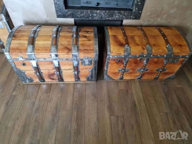 Стар дървен сандък/ракла/скрин, снимка 9 - Антикварни и старинни предмети - 52384755