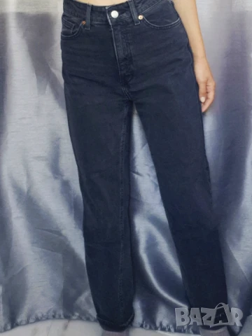 Дамски черни дънки H&M, снимка 4 - Дънки - 51316374