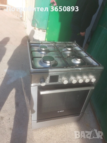 готварска печка бош цената е в евро. фурна на ток с 4 газови котлона, снимка 4 - Печки, фурни - 53809115