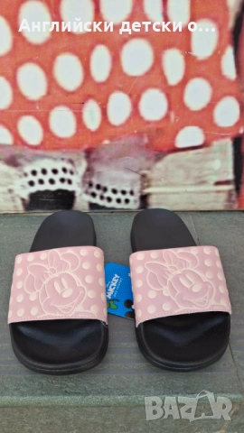 Английски детски чехли с Мини Маус, снимка 6 - Детски сандали и чехли - 54278016