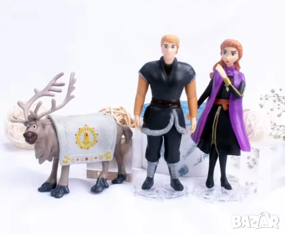 5 бр PVC фигурки от Замръзналото кралство Frozen Елза Анна Свен за игра и украса торта, снимка 2 - Фигурки - 50843630