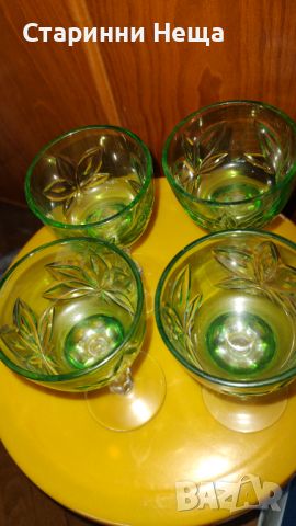 Ретро Винтидж стар цветен кристал кристални чаши за вино , снимка 3 - Антикварни и старинни предмети - 45724903
