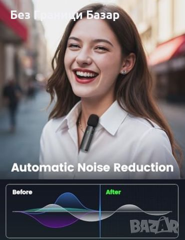 Нов Безжичен лаважен микрофон за iPhone/Android за видео и стрийминг, снимка 3 - Микрофони - 46519229