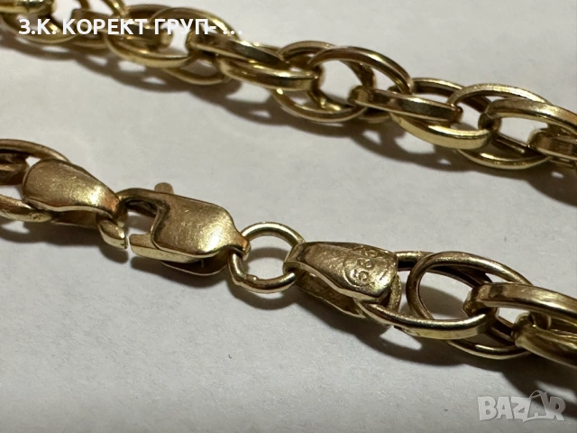 Златен синджир 14к, 9,92гр, снимка 6 - Колиета, медальони, синджири - 53860493
