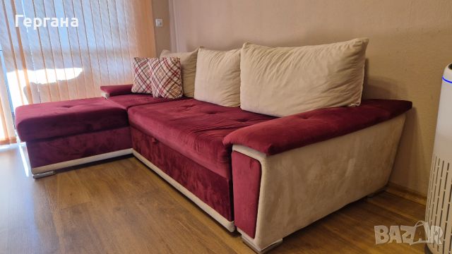 Холов ъглов диван, снимка 1 - Дивани и мека мебел - 46415706