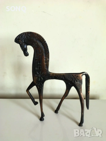 Уникална Бронзова Статуетка - Кон (Етруско Изкуство)