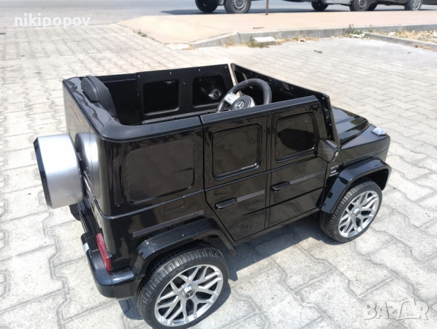 MERCEDES Акумулаторен джип AMG G63 мет. черен, снимка 9 - Детски велосипеди, триколки и коли - 53569449