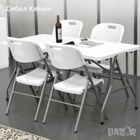 Комплект 4 броя сгъваеми кетъринг столове за градина и събития - удобни и издръжливи, снимка 2 - Други - 53208467