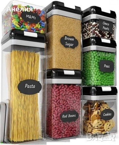 Комплект от 7 херметични контейнера – сигурно съхранение и перфектна организация, снимка 3 - Други - 53651649