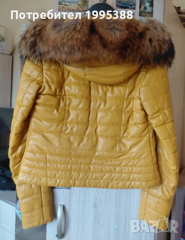 Дамско яке естествена кожа и естествен косъм , снимка 5 - Якета - 53628349