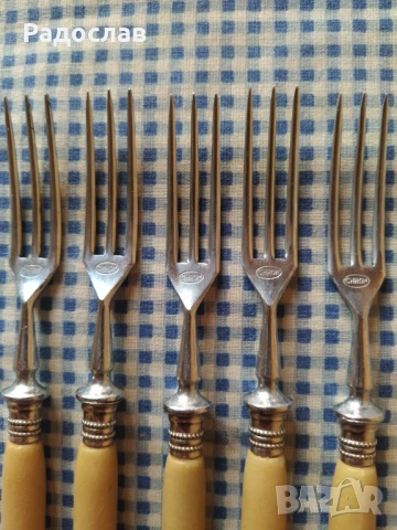 ножове и вилици Solingen стара изработка , снимка 5 - Прибори за хранене, готвене и сервиране - 51410878