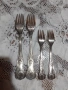 Стари антикварни посребрени прибори вилици 4 бр. различни, снимка 4