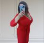 Червена рокля Прегърни ме, снимка 1 - Рокли - 45836287