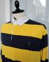 Polo Ralph Lauren Vintage 90’s Pique Rugby Shirt Men’s Yellow/Blue Striped XL, снимка 3