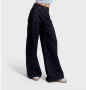Продавам дамски дънки с широк крачол, цвят индиго, снимка 1