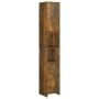 vidaXL Шкаф за баня, опушен дъб, 30x30x183,5 см, инженерно дърво(SKU:815108, снимка 1 - Шкафове - 46023638