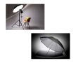 Чадър бял дифузен или сребрист отражателен чадър за фотография , 83см, снимка 5
