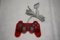 Много Рядък Оригинален Червен Прозрачен PSone Аналогов Контролер за PS1/PS2 в Отлично Състояние, снимка 2
