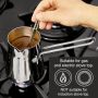 Елегантен дизайн джезве за кафе от висококачествена неръждаема стомана, снимка 4
